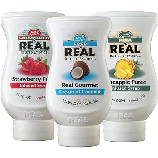 Real Taste of Summer Variety Pack: Coco Real, Pina Real, and Strawberry Real (Pack of 3, 16.9 FL OZ Bottles) 939774203