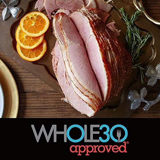 Pederson´s Farms, Spiral Sliced, Easter Ham, Bone In Uncured Half Ham, (7 lbs avg) Serves 10-12, Fully Cooked, Kein Zucker Added, Keto Paleo Friendly, No Nitrite Nitrate, Made in the US 213178736