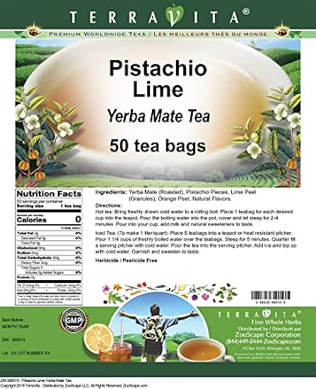 Pistachio Lime Yerba Mate Tee (50 Teebeutel, ZIN: 566515) - 3 Pack 29736952