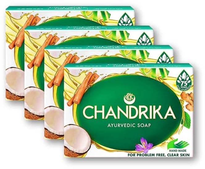 Chandrika Ayurvedic Soap 75g (Pack of 4) Unique 9423577