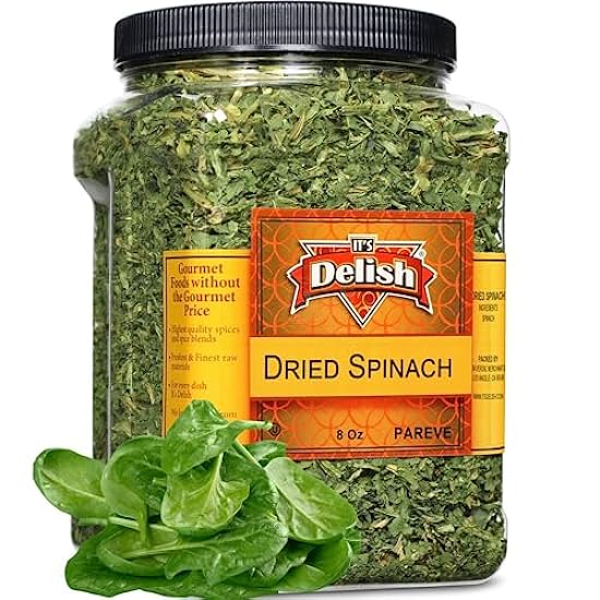 Gourmet Chopped Dried Spinach Flakes by Its Delish, 8 O