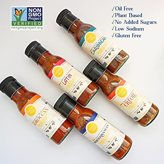 Globally Inspired Starter Sauce | Cooking Sauce | Plant-Based Oil Free Healthy Pantry Staples (Global Flavors Variety Bundle, 8.5 oz (Pack of 5)) 865076250