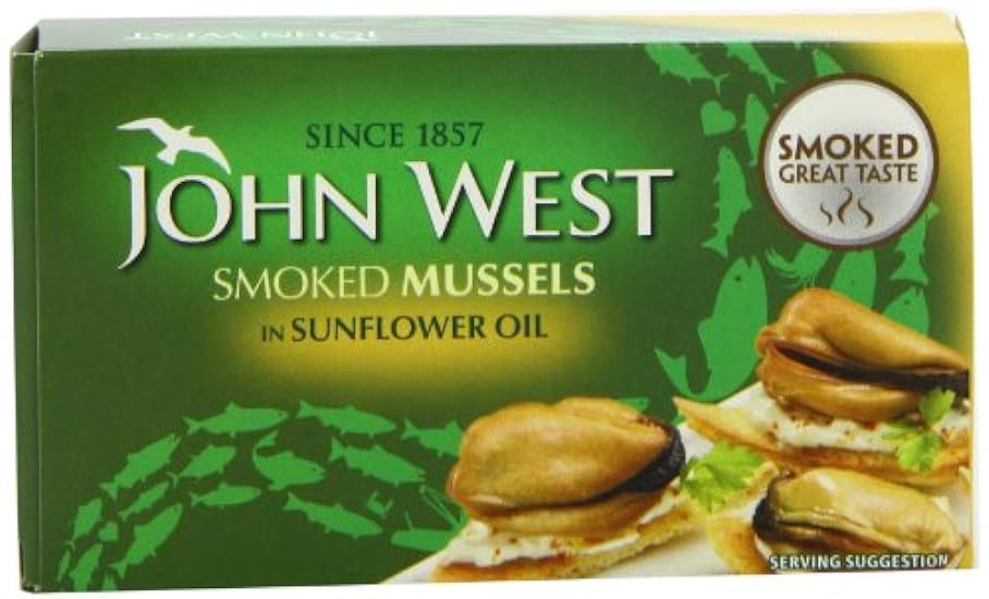 John West Smoked Mussels In Sunflower Oil 85 g (Pack of