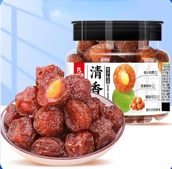 Sweet and sour Preserved plum (158g/can) dried prunes,Healthy snacks,Snowflake plum,delicious snack gifts,candied fruits,fragrant prunes,sweet and sour candy snacks (combination,6can) 644720843