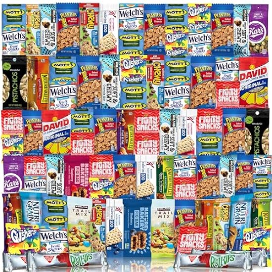 Snack Box Variety Pack Care Package (84 Count) Snacks Gift Variety Pack Assorted Packaged Granola Bars, Nuts, Trail Mix, and Fruit Snacks - Great for Home, Work, Grab and Go, Office, College Student 222757378