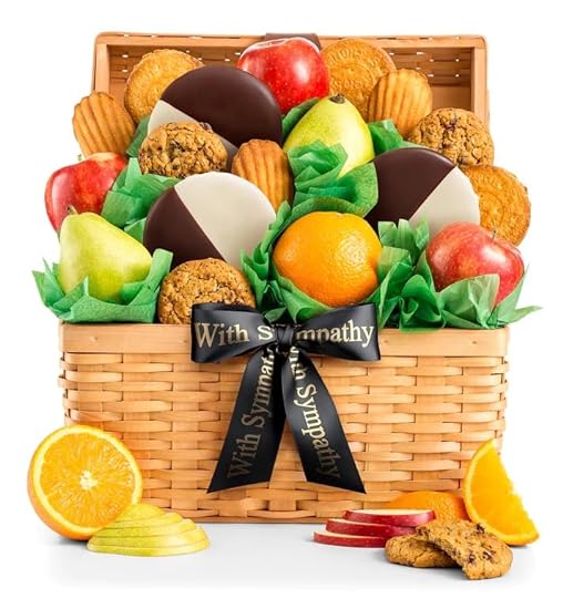 Sincere Condolences Premium Fruit and Cookies Gift Bask