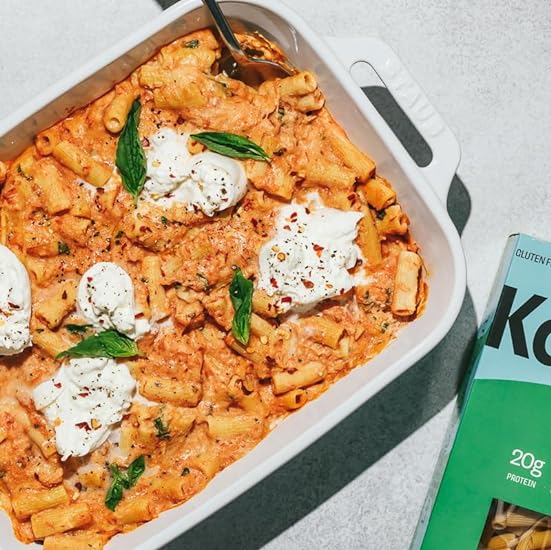 Kaizen Low Carb Keto Pasta Ziti - High Protein (20g), Gluten-Free, Keto-Friendly (6g Net), Plant-Based Lupini Noodles made w/High Fiber Lupin Flour - 8 ounces (Pack of 3) 781120079