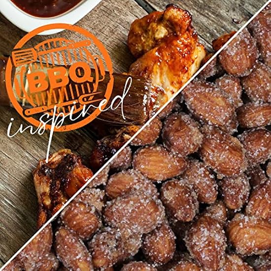 BBQ Honey Roasted Almonds by It´s Delish, 10 lbs Bulk | Gourmet Almond Nuts in Honey Sugar Coating and Barbecue Seasoning, Sweet & Savory Nut Snack - Vegan, Kosher Parve 176079165