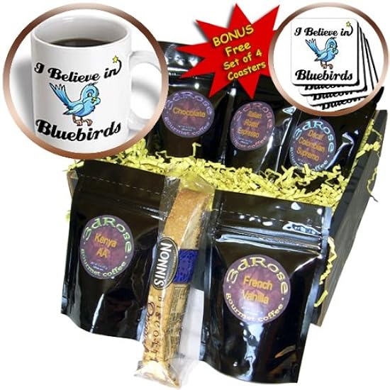 3dRose cgb_104845_1 I Believe in Blaubirds-Kaffee Gift Basket, Multicolor 720771735