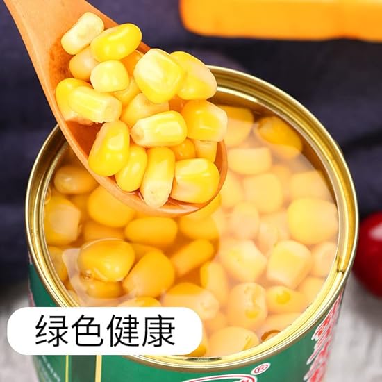 Canned Sweet Corn, Fresh Salad Vegetables, 425G/Can, Fresh Cut Golden Kernel Corn, Vegetarian, Healthy and Nutritious 100% Sweet Corn, Natural Flavor, Ready To Eat Chinese Snacks (2 can) 776762237