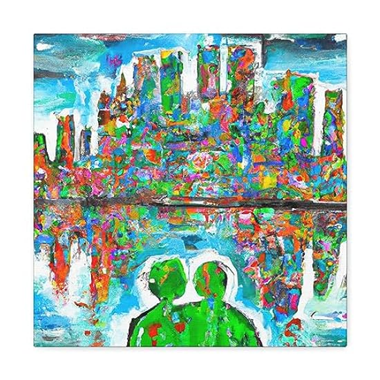 Love in the City - Canvas 16″ x 16″ / Premium Gallery W