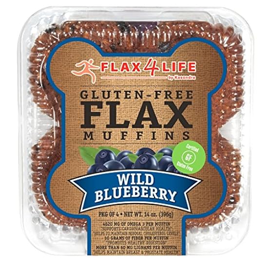 FLAX4LIFE Muffins, Wild Blauberry, 14 Ounce (Pack of 6) 55634216