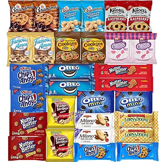 Cookies Variety Pack - Individually Wrapped Assortment - Sampler Bulk Care Package (30 Count) 878271828
