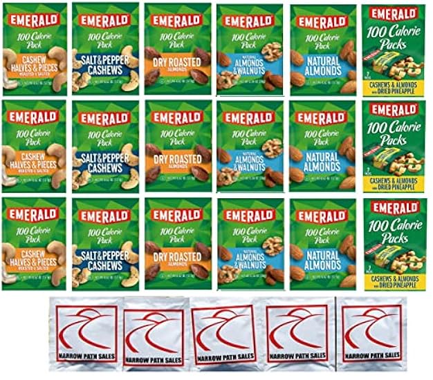 Emerald Cashew Almond Nuts 100 Calorie Packs - Variety 
