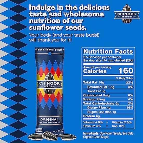 Chinook Seedery Original Flavor 1.5oz (Pack of 36) & Lawnmower Variety Pack 4oz (Pack of 3) Combo - Roasted Jumbo Sunflower Seeds - Keto Snacks - For Snack Packs - Gluten Free, Non GMO Snack Food Gift 42628181