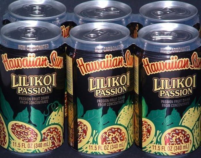 Hawaiian Sun Lilikoi Passion Juice (12 Cans) by Hapa