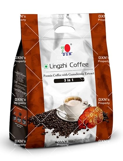 DXN Lingzhi 3 in 1 Kaffee 25 Sachets with Ganoderma Extract (4 Pack) 25922575
