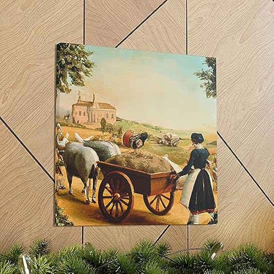 Wheelbarrow in Rococo. - Canvas 16″ x 16″ / Premium Gallery Wraps (1.25″) 858222664