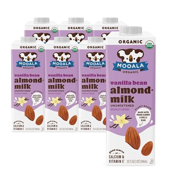 Mooala – Organic Vanilla Bean Almondmilk, Unsweetened, 32 fl oz (Pack of 6) – Shelf-Stable, Non-Dairy, Gluten-Free, Vegan & Plant-Based Beverage with No Added Sugar (Unsweetened Vanilla Bean) 272719863