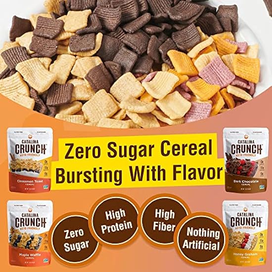 Catalina Crunch Keto Protein Cereal Variety Pack (6 Flavors) | Low Carb, Zero Sugar, Gluten Free, Fiber | Vegan Snacks/Food 618006090