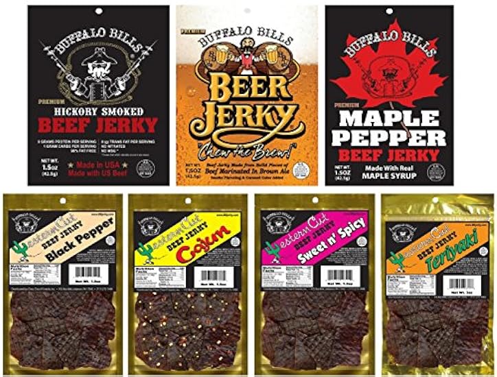 Buffalo Bills 16-Piece Beef Jerky Sampler Gift Tool Box (filled with 16 assorted beef jerky packs) 48782283