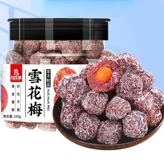 Sweet and sour Preserved plum (158g/can) dried prunes,Healthy snacks,Snowflake plum,delicious snack gifts,candied fruits,fragrant prunes,sweet and sour candy snacks (combination,6can) 286460791